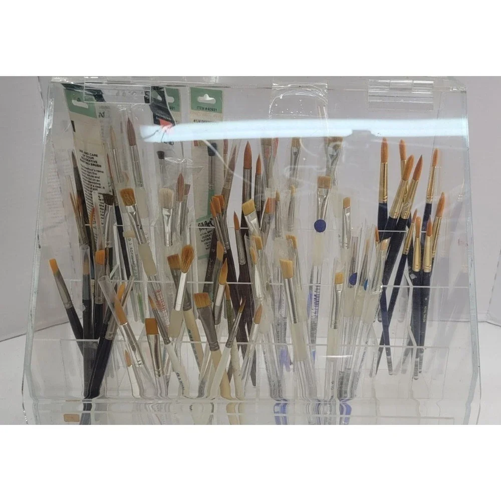70 Plus New Craft Paintbrushes‎ Mostly Royal Some Loew Cornell comes with Holder